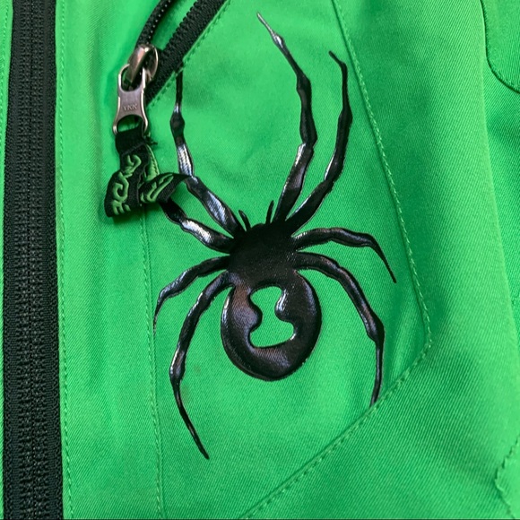 SPYDER green black winter snow ski jacket, boys 16 - Picture 2 of 7